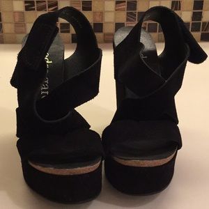 Pedro Garcia black suede denia crisscross